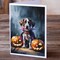 Edge Collections - 5" x 7" - Multicolor - German Shorthaired Pointer Halloween Greeting Cards - 8 Pieces
